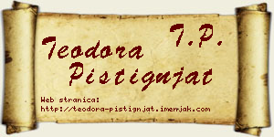 Teodora Pištignjat vizit kartica